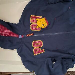 Disney toddler 2t vintage Winnie the Pooh Red and Black Plaid Jacket